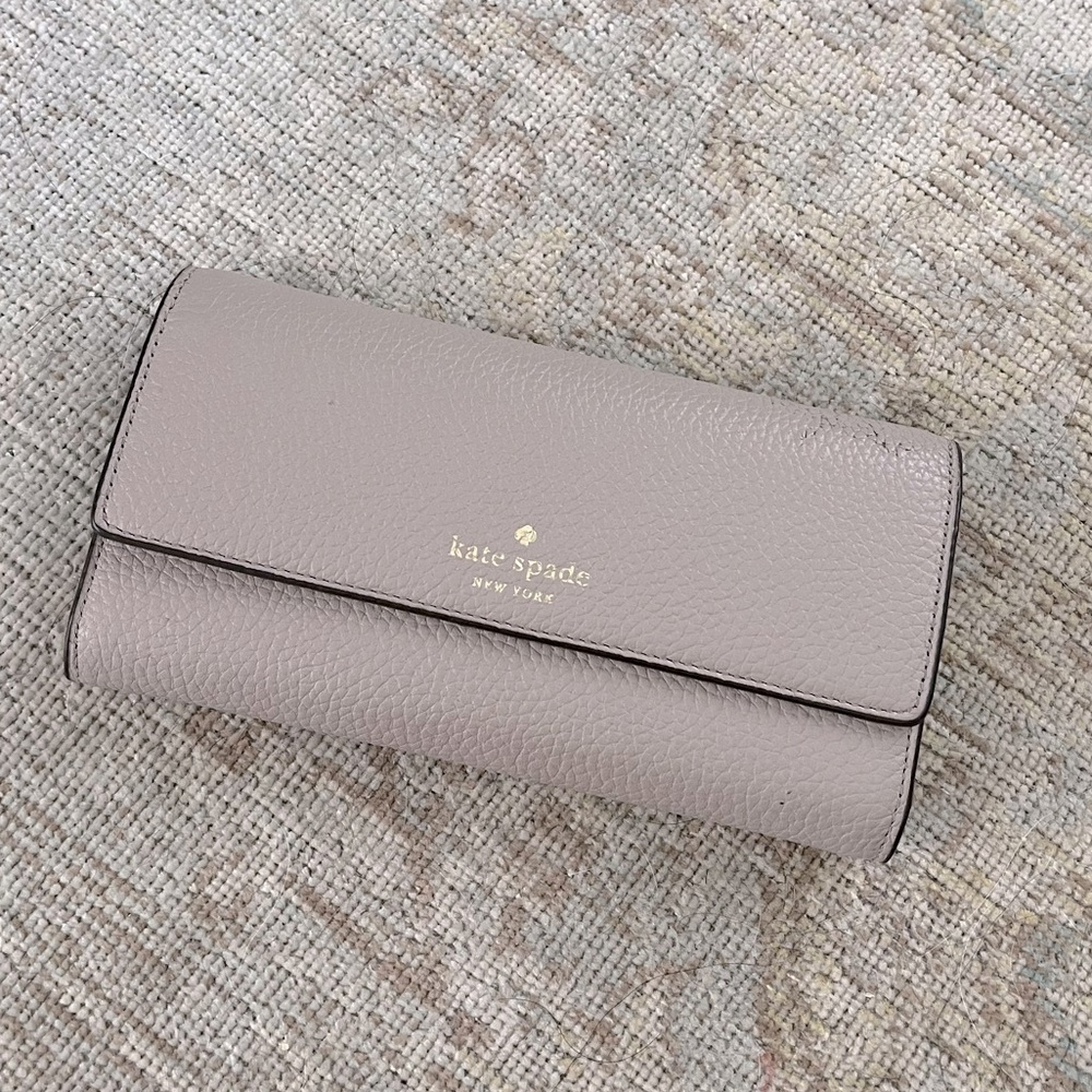 KATE SPADE Southport Avenue Leather Tri-Fold Wallet